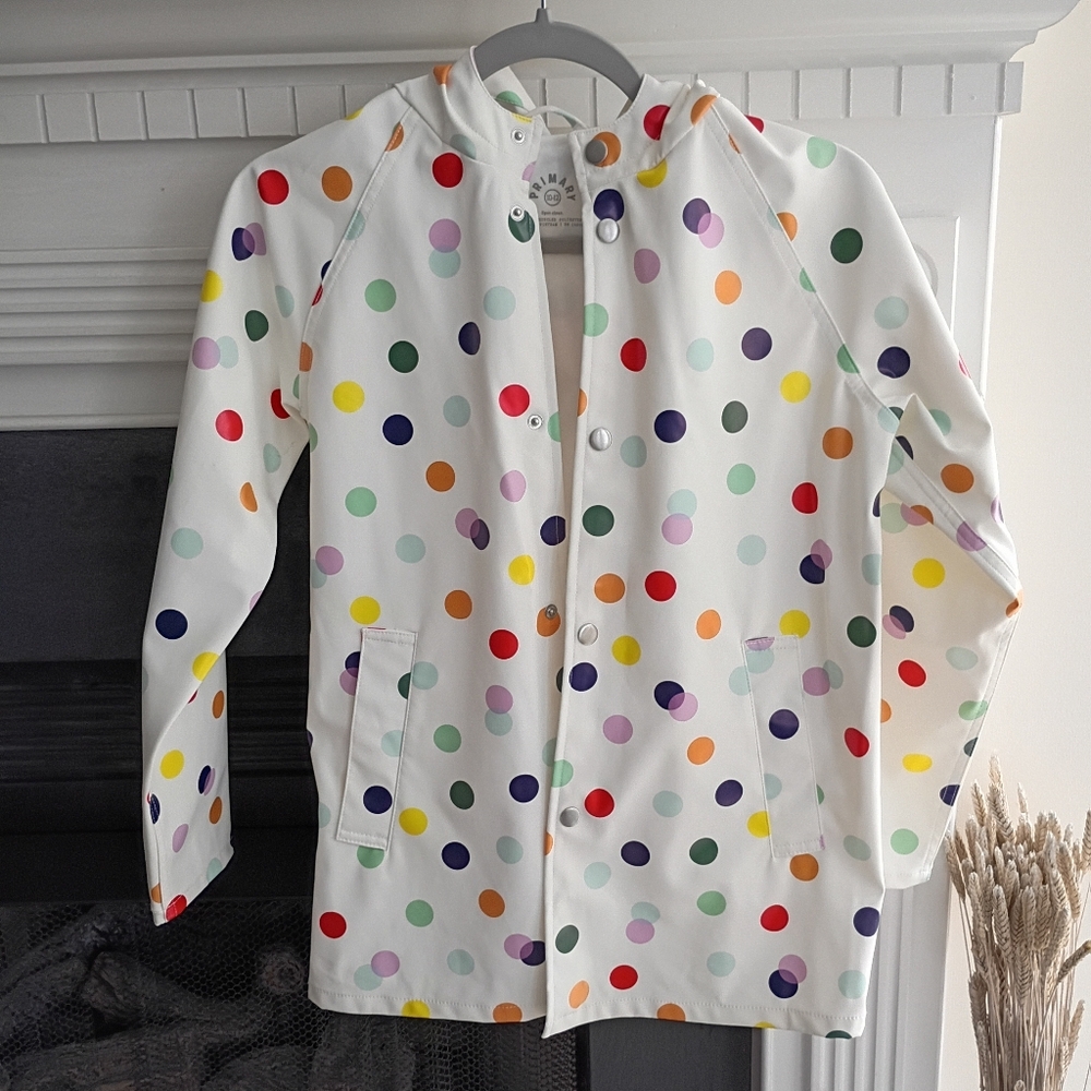 Primary 10/12 Rainbow Dot Raincoat
